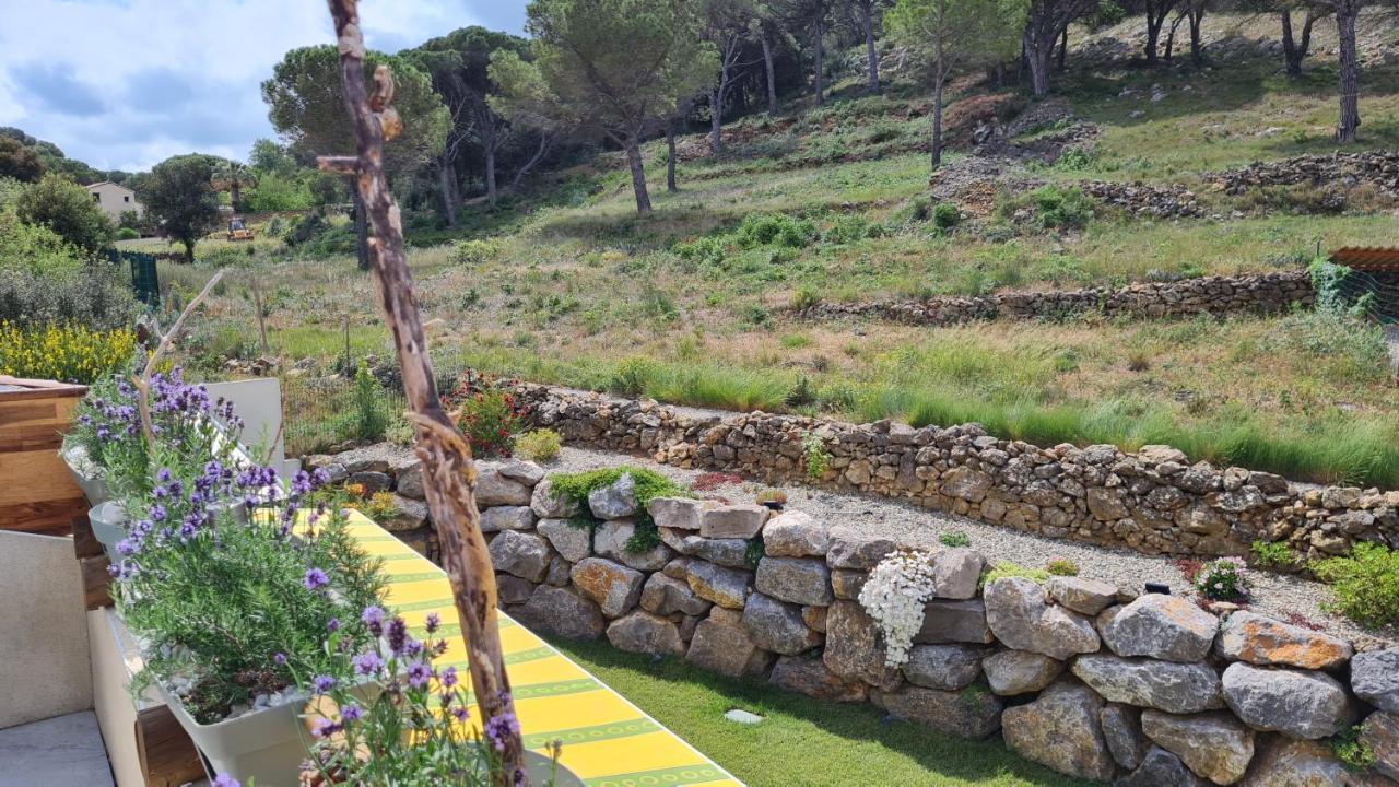Chambres d'hôtes B&B La Bergeronnette avec piscine couverte chauffée Bizanet Exterior foto